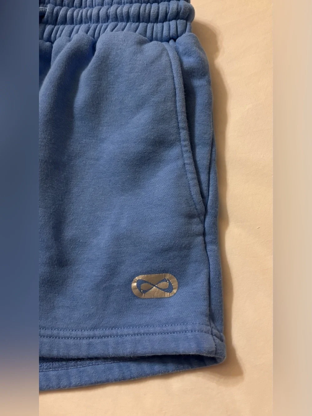 NFINITY Blue Drawstring Athletic Fleece Shorts